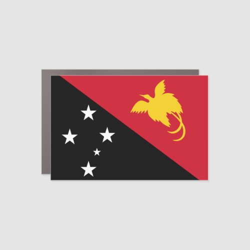 Papua New Guinea Flag Car Magnet