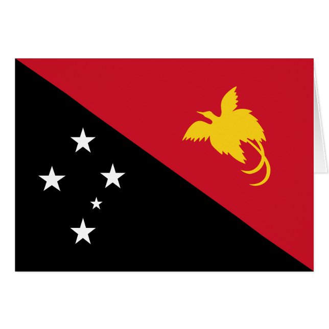 Papua New Guinea Flag Cards (Front Horizontal)