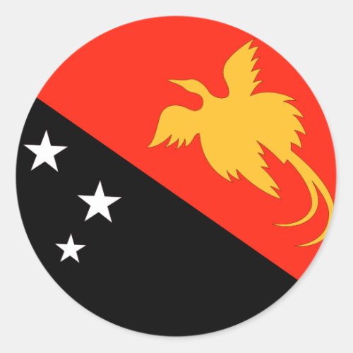 Papua New Guinea Flag Classic Round Sticker