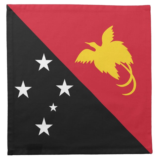 Papua New Guinea Flag Cloth Napkin (Front)