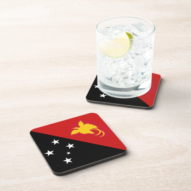 Papua New Guinea Flag Coaster (Right Side)