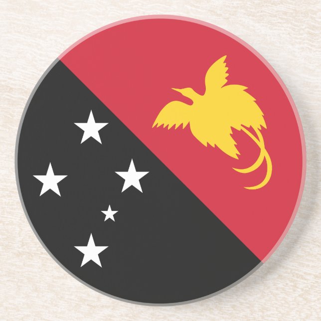 Papua New Guinea Flag Coaster (Front)