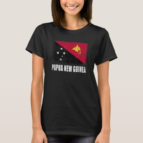 Papua New Guinea Flag Country Flag Papua New Guine T_Shirt