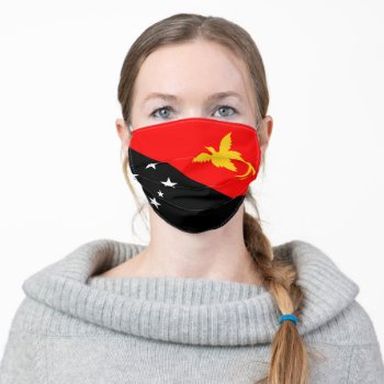 Papua New Guinea Flag Country Flag Symbol Nation E Adult Cloth Face Mask by tony4urban at Zazzle