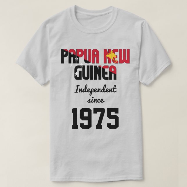 Papua New Guinea Flag Independence Celebration T-Shirt (Design Front)