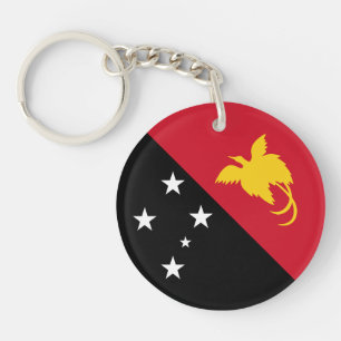 Papua New Guinea Flag Keychain