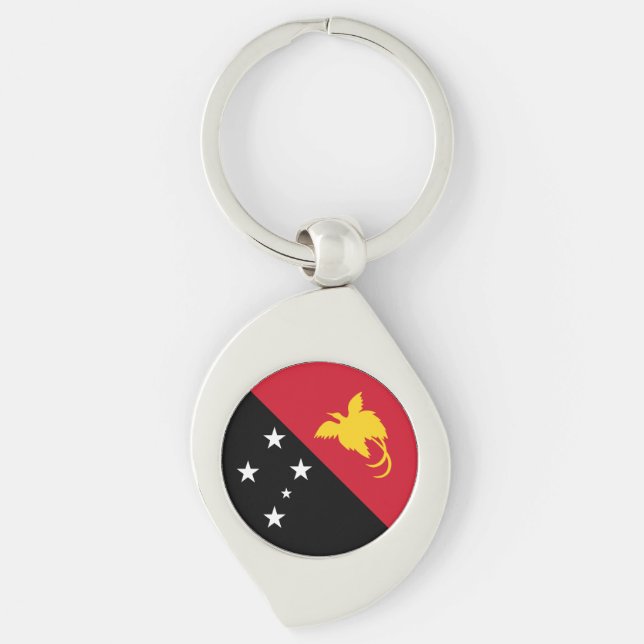 Papua New Guinea Flag Keychain (Front)