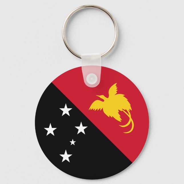 Papua New Guinea Flag Keychain (Front)