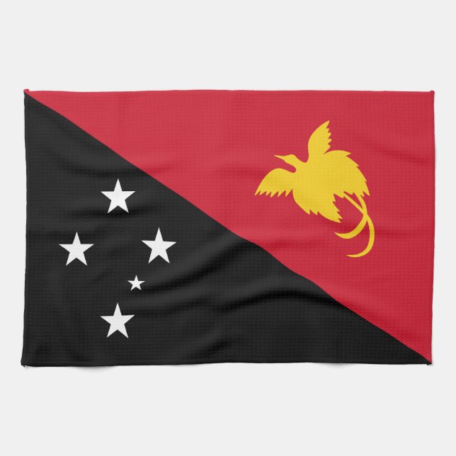 Papua New Guinea Flag Kitchen Towel (Horizontal)