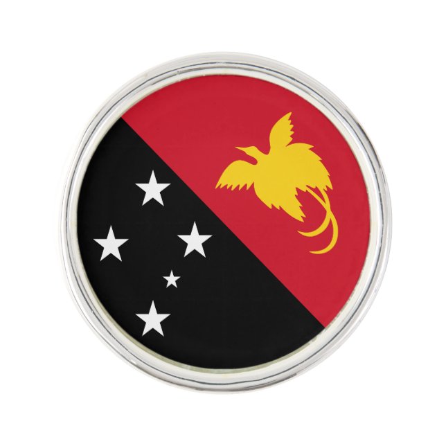 Papua New Guinea Flag Lapel Pin (Front)