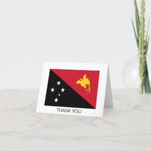 Papua New Guinea Flag Letterpress Thank You Card