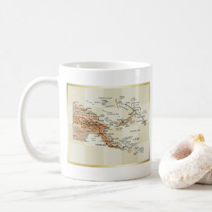 Papua New Guinea Flag + Map Mug