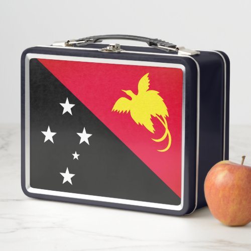 Papua New Guinea Flag Metal Lunch Box