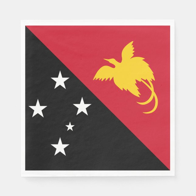 Papua New Guinea Flag Napkins (Front)