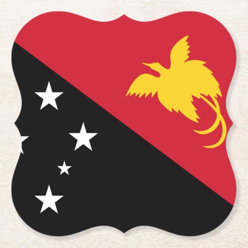 Papua New Guinea Flag Paper Coaster