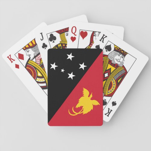 Papua New Guinea Flag Poker Cards