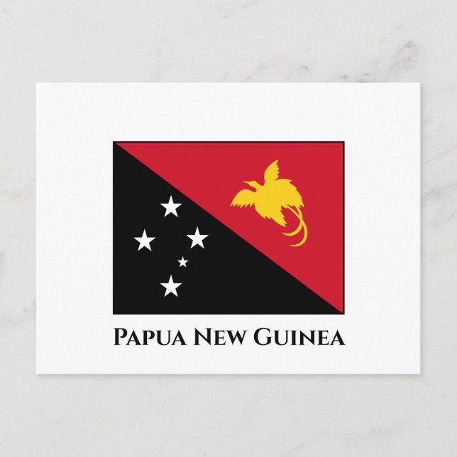 Papua New Guinea Flag Postcard (Front)