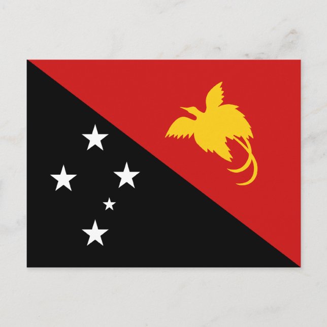 Papua New Guinea Flag Postcard (Front)