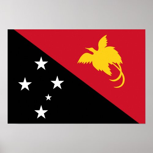 Papua New Guinea Flag Poster