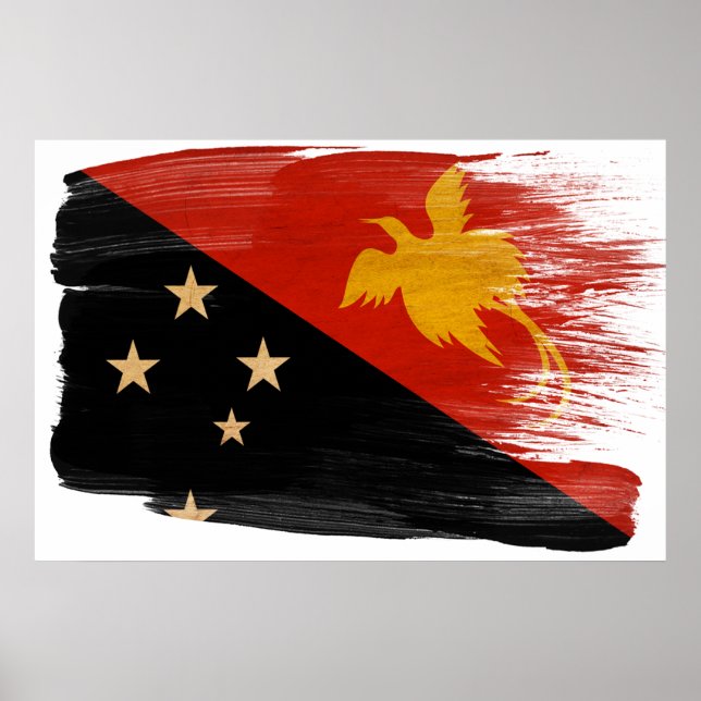 Papua new Guinea Flag Posters (Front)