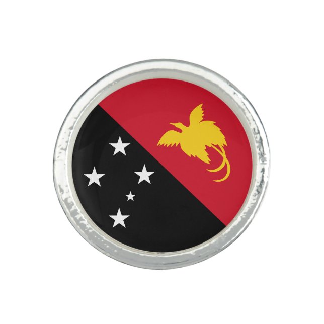 Papua New Guinea Flag Ring (Front)