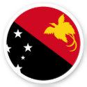 Papua New Guinea Flag Round Sticker
