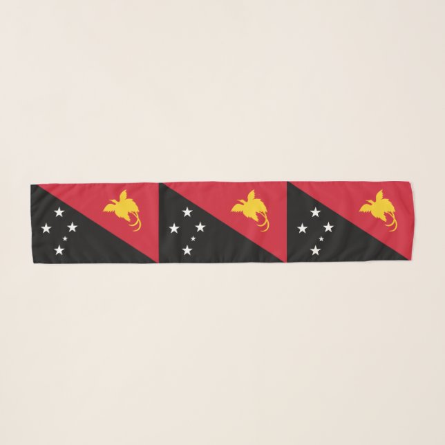 Papua New Guinea Flag Scarf (Front (Horizontal))