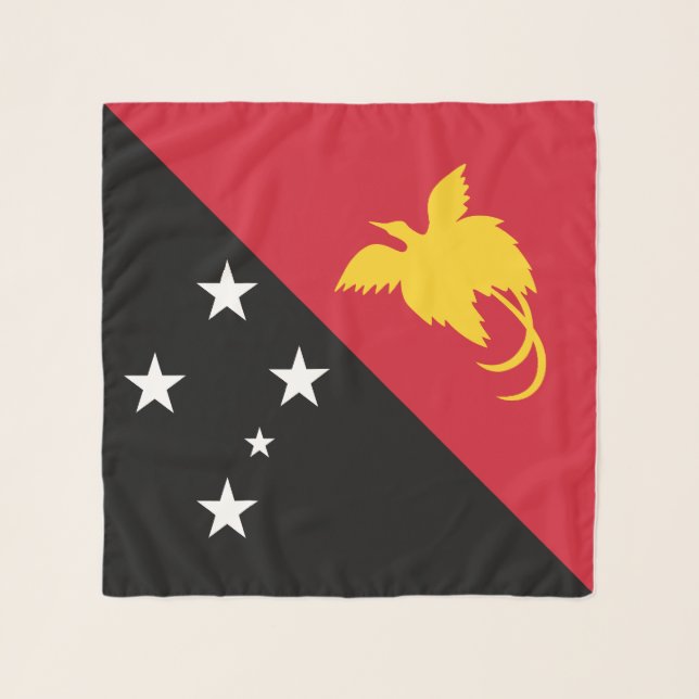 Papua New Guinea Flag Scarf (Front)