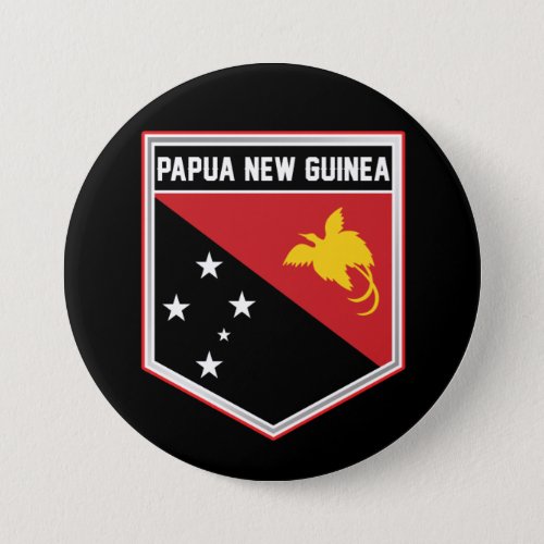 Papua New Guinea Flag Shield Button