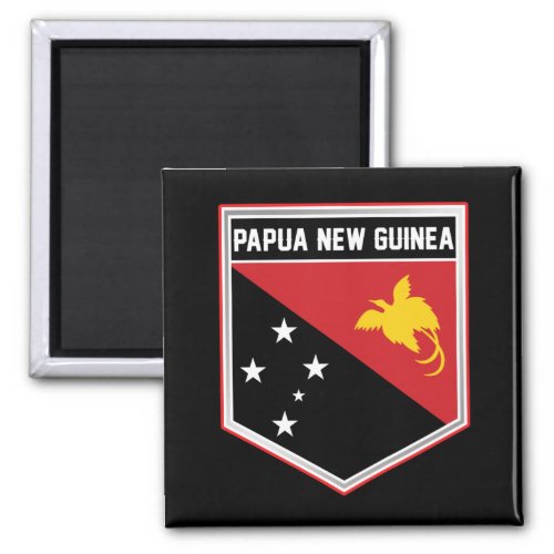 Papua New Guinea Flag Shield Magnet