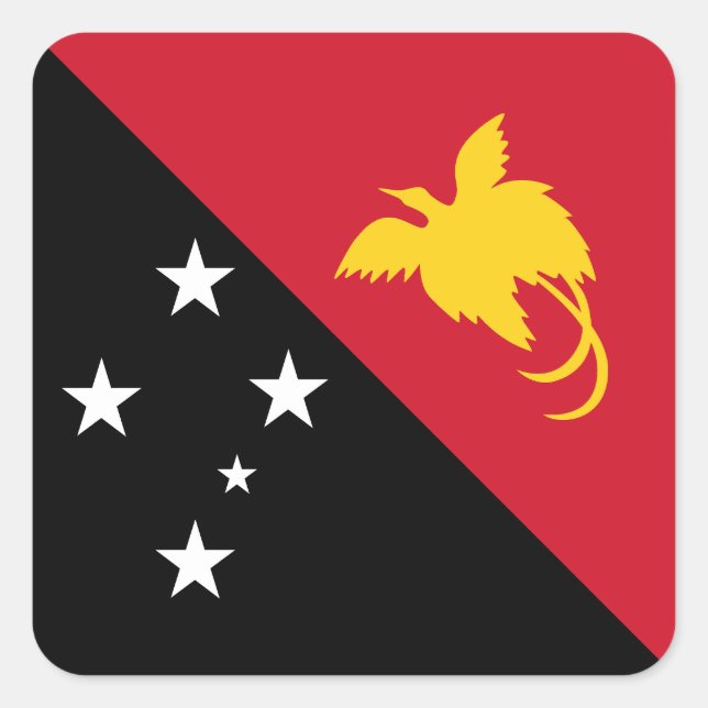 Papua New Guinea Flag Square Sticker (Front)