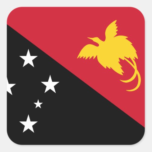 Papua New Guinea Flag Square Sticker
