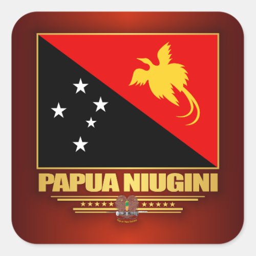 Papua New Guinea Flag Square Sticker