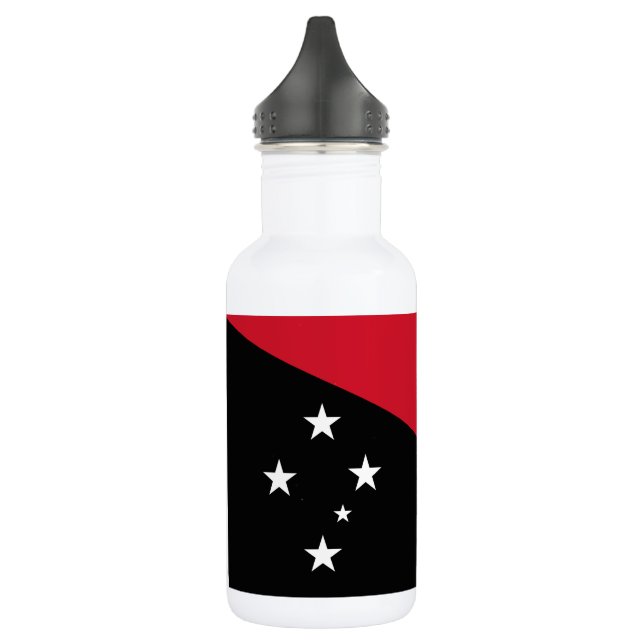 Papua New Guinea Flag Stainless Steel Water Bottle (Left)