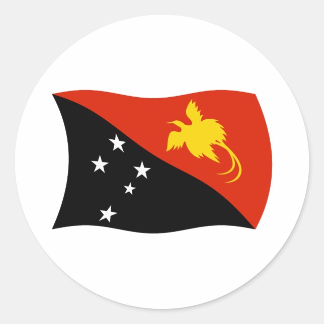 Papua New Guinea Flag Sticker (Front)