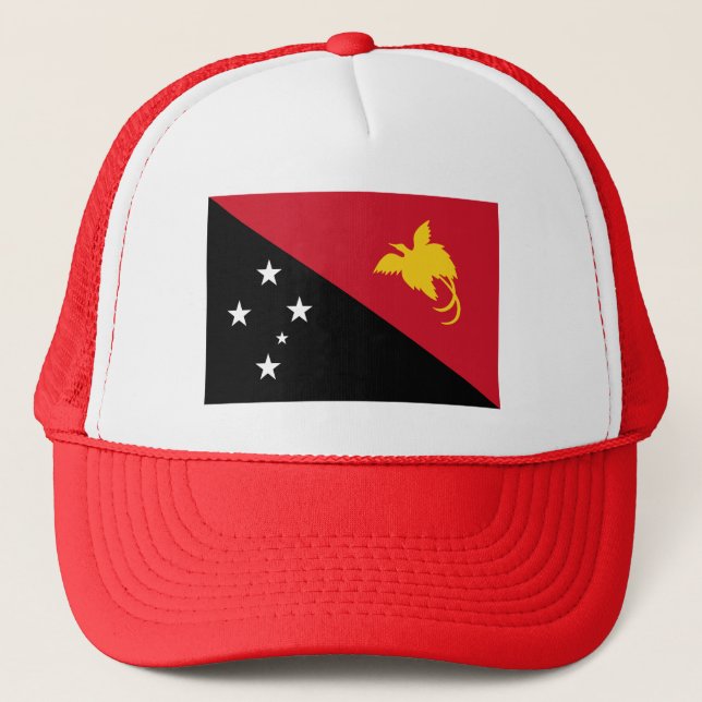 Papua New Guinea Flag Trucker Hat (Front)