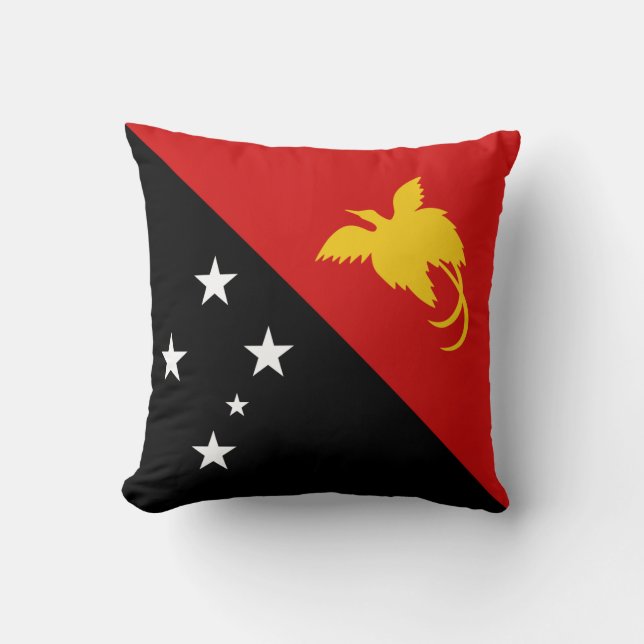 Papua New Guinea Flag x Flag Pillow (Front)