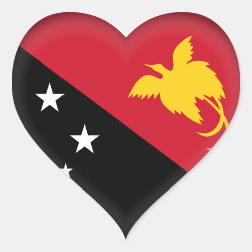 Papua New Guinea Heart Sticker