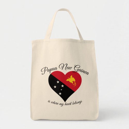 Papua New Guinea Heart Tote Bag