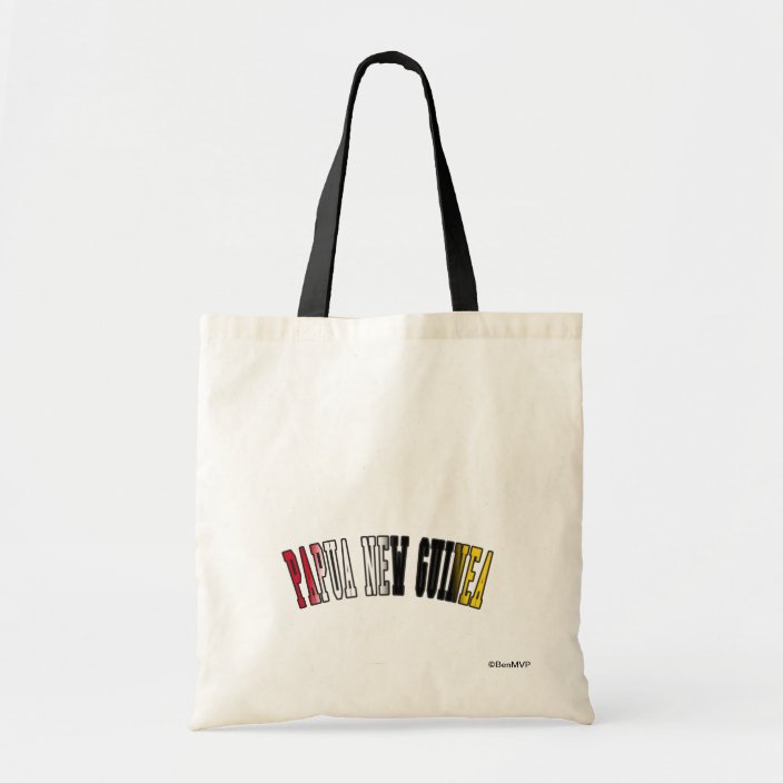Papua New Guinea in National Flag Colors Tote Bag