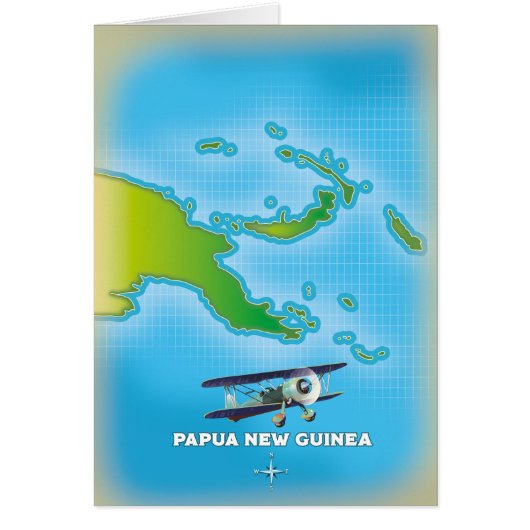 papua new guinea map. cards (Front)
