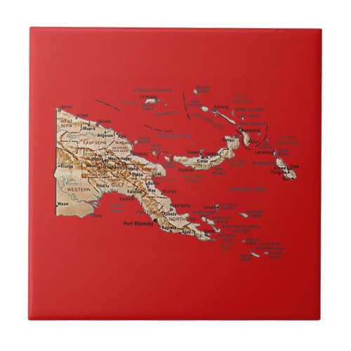 Papua New Guinea Map Tile