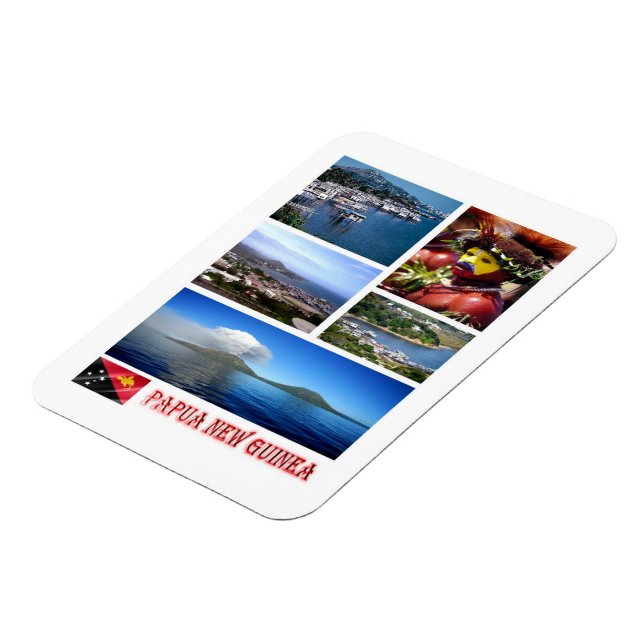 Papua New Guinea - Mosaic - Magnet (Left Side)