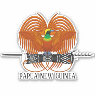 Papua New Guinea National Coat Of Arms Patriotic Sticker