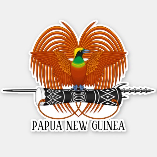 Papua New Guinea National Coat Of Arms Patriotic Sticker