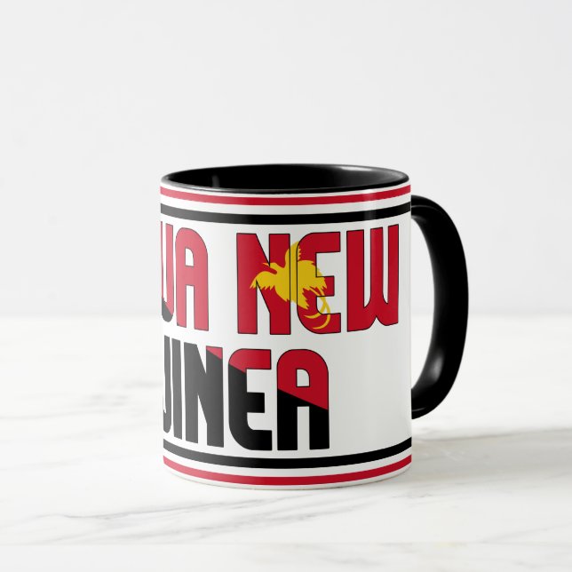 Papua New Guinea National Flag Patriotic Coffee Mug (Front Right)