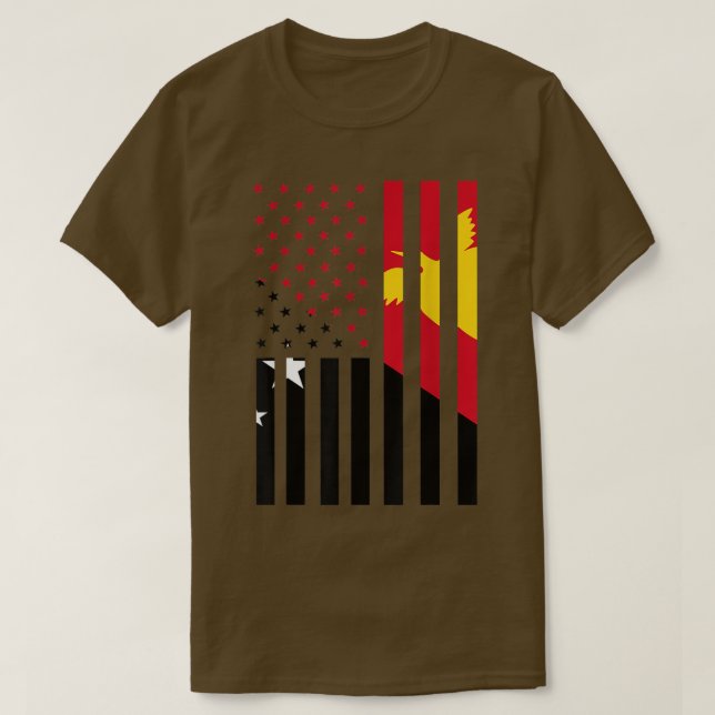 Papua New Guinea Papuan Flag 58 T-Shirt (Design Front)