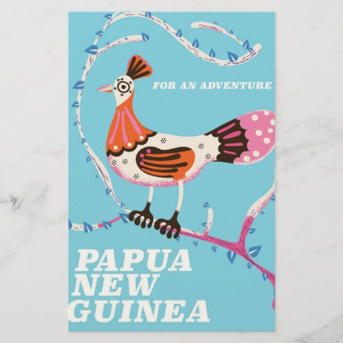 Papua New Guinea Travel poster Stationery