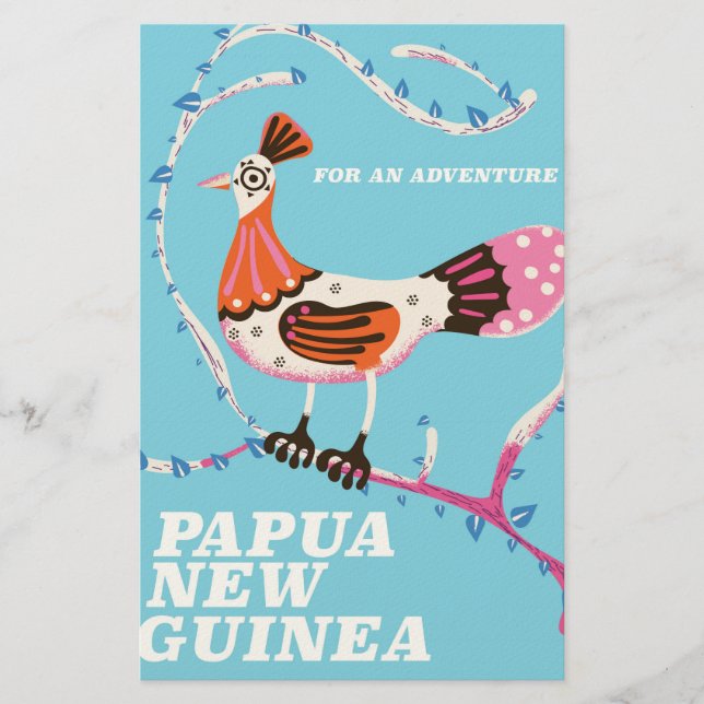 Papua New Guinea Travel poster Stationery (Front)