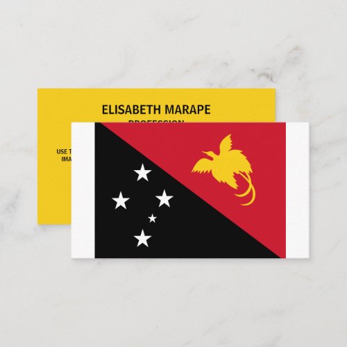 Papua New Guinean Flag Flag of Papua New Guinea Business Card